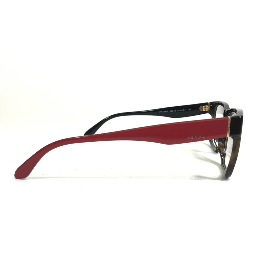 Prada Eyeglasses Frames VPR 16R-F 2AU-1O1 Black Burgundy Red Tortoise 53-16-140